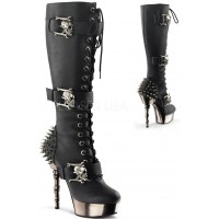 Spine Heeled Muerto Studded Knee Boots