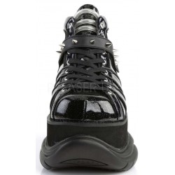 Neptune Black Holographic Mens Shoes