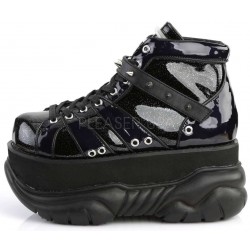 Neptune Black Holographic Mens Shoes