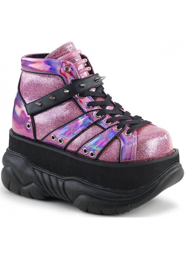 Neptune Pink Holographic Mens Shoes 