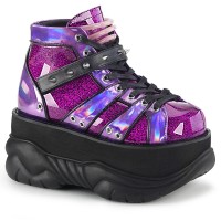 Neptune Purple Holographic Mens Shoes