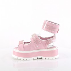 Slacker Pink Platform Ankle Strap Sandals