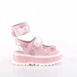 Slacker Pink Platform Ankle Strap Sandals