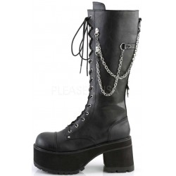 Ranger Mens Knee High Combat Bootswith Chains