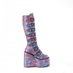 Swing Buckled Galaxy Womens Platform Boots