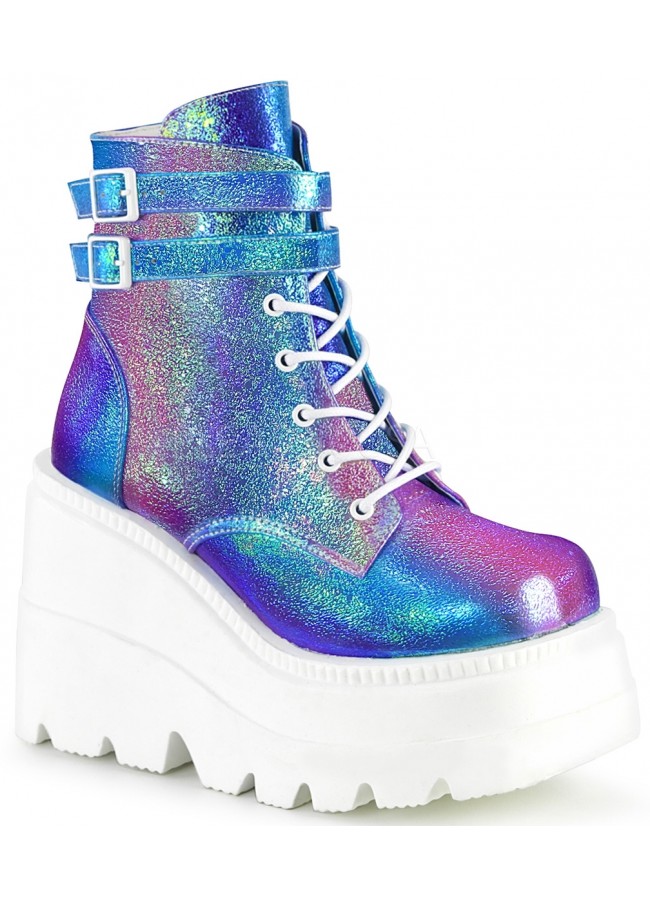 iridescent platform sneakers