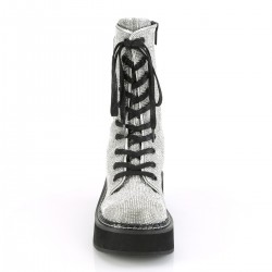 Emily Rhinestone Platform Mid-Calf Boots