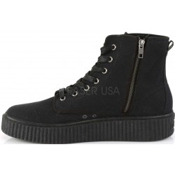 Demonia Black Canvas High Top Sneaker