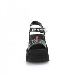 Spider Black Platform Gothic Sandal