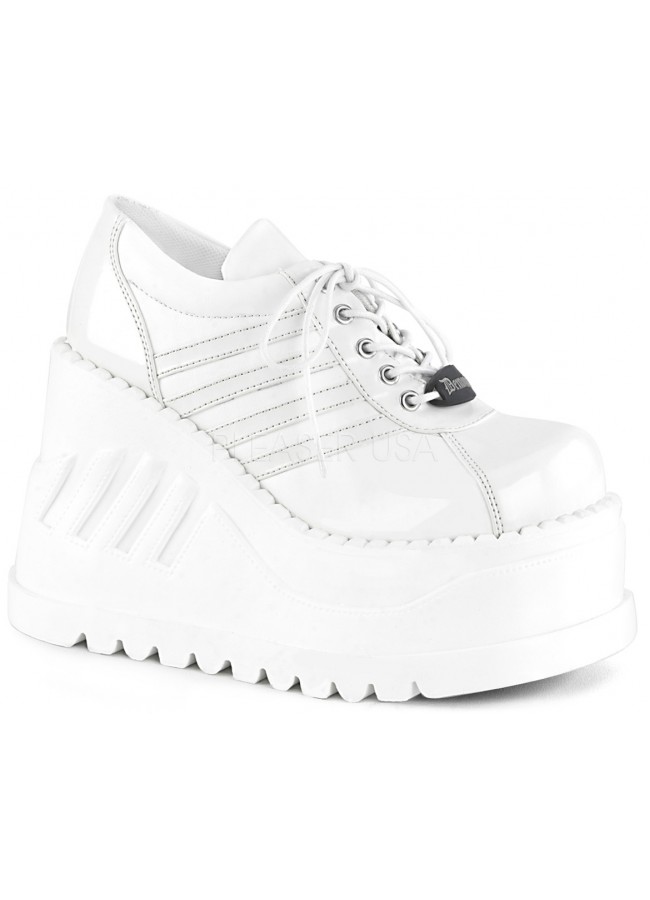 women's platform sneakers white