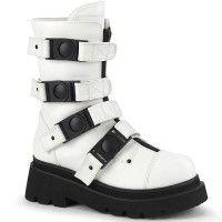 Renegade Womens White Combat Boots