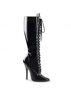 Domina Faux Leather Lace Up Boots