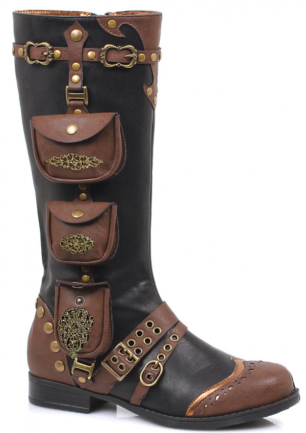 Silas Multi Pocket Steampunk Womens Boots