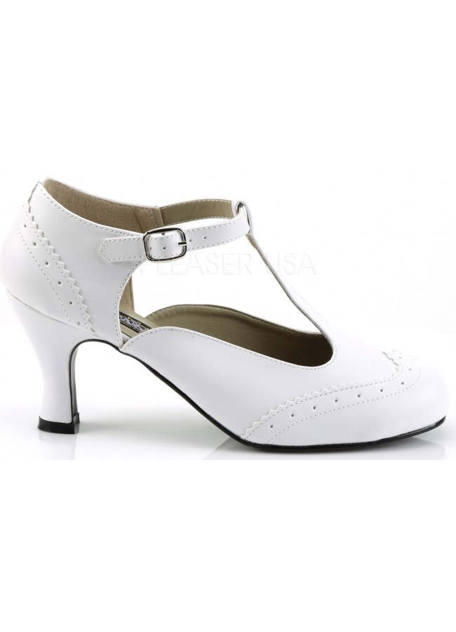 white flapper shoes