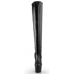 Adore Black Matte Thigh High Platform Boots