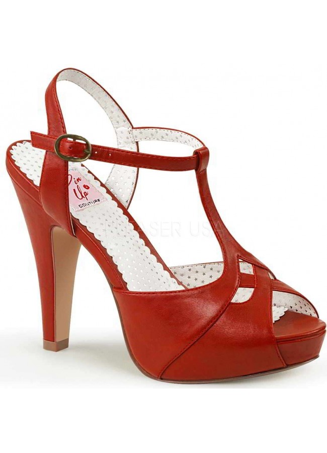 red peep toe high heels