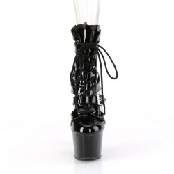 Adore Black Cage Strap Boot - Platform Gladiator Boots