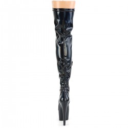 Adore Black Hologram Thigh High Boot - Platform Thigh High Boots