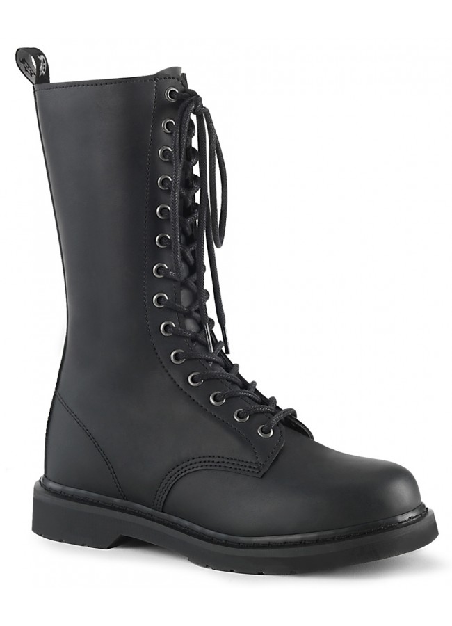 mens black combat boots leather