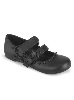 Mary Janes with Skull Buckle Flat Shoes