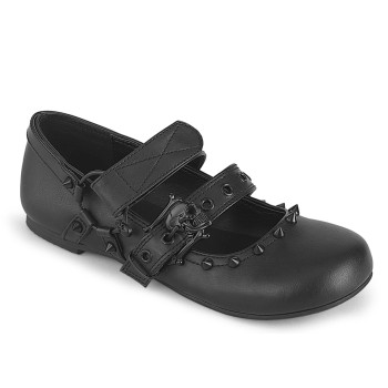 Mary Janes with Skull Buckle Flat Shoes