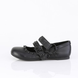 Mary Janes with Skull Buckle Flat Shoes