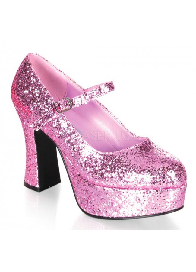 pink sequin shoes
