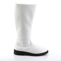 Captain Mid Calf Plain White Stormtrooper Boots