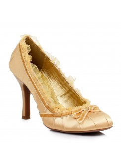 Satin Doll Gold High Heel Pump