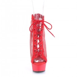 Delight Rhinestone Net Red Platform Ankle Boots