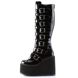 Swing Buckled Womens Platform Boots