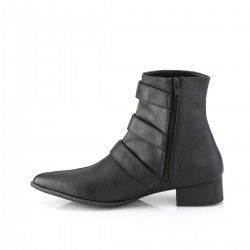 Men's Winklepicker Ankle Boots with Coffin Buckles