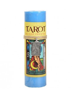 High Priestess Tarot Card Candle with Pendant for Guidance