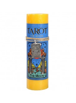 The Moon Tarot Card Candle with Pendant for Truth