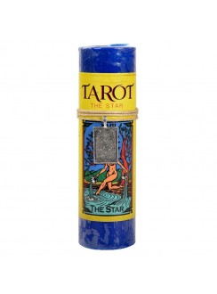 The Star Tarot Card Candle with Pendant for Hope