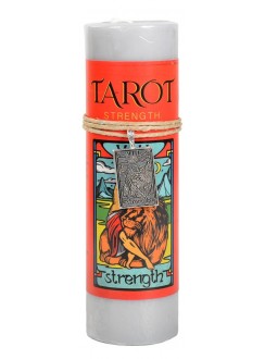 Strength Tarot Card Candle with Pendant